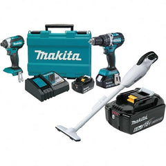 Makita - Cordless Tool Combination Kits Voltage: 18 Tools: 1/2" Hammer Drill; 1/4" Impact Driver - Eagle Tool & Supply