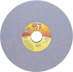 Norton - 8" Diam x 1-1/4" Hole x 1" Thick, I Hardness, 60 Grit Surface Grinding Wheel - Aluminum Oxide, Type 5, Medium Grade, 3,600 Max RPM, Vitrified Bond, One-Side Recess - Eagle Tool & Supply