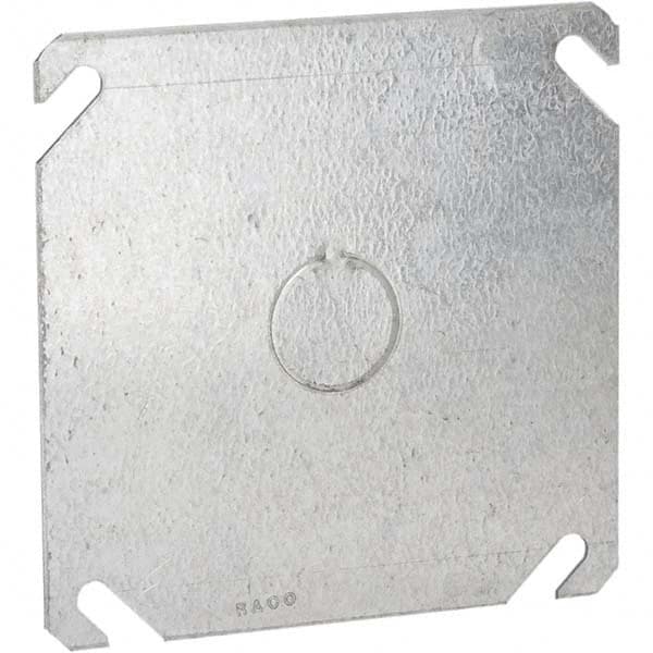 Hubbell-Raco - Steel Electrical Box Flat Cover - Eagle Tool & Supply