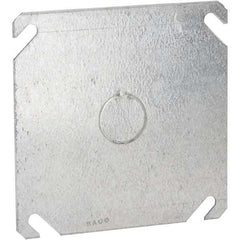 Hubbell-Raco - Steel Electrical Box Flat Cover - Eagle Tool & Supply