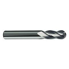 3/16" Dia. - 2-1/2" OAL - 30 Helix Bright CBD Ball Nose EM - 4 FL - Eagle Tool & Supply