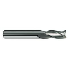 3/8 Dia. x 3 Overall Length 3-Flute Square End Solid Carbide SE End Mill-Round Shank-Center Cut-Uncoated - Eagle Tool & Supply