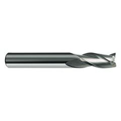 1 Dia. x 4 Overall Length 3-Flute Square End Solid Carbide SE End Mill-Round Shank-Center Cut-Uncoated - Eagle Tool & Supply