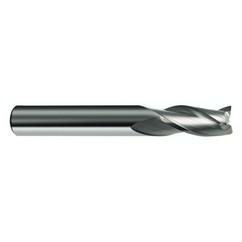 7/16 Dia. x 2-3/4 Overall Length 3-Flute Square End Solid Carbide SE End Mill-Round Shank-Center Cut-Uncoated - Eagle Tool & Supply