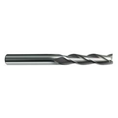 1/4 Dia. x 4 Overall Length 3-Flute Square End Solid Carbide SE End Mill-Round Shank-Center Cut-Uncoated - Eagle Tool & Supply
