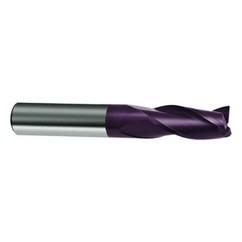 1/2 Dia. x 3 Overall Length 3-Flute Square End Solid Carbide SE End Mill-Round Shank-Center Cut-Firex - Eagle Tool & Supply