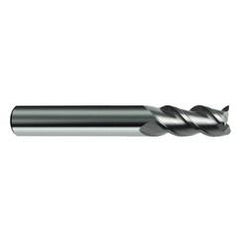 7/16" Dia. - 3" OAL - 45° Helix Bright Carbide End Mill - 3 FL - Eagle Tool & Supply