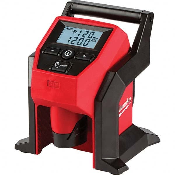 Milwaukee Tool - Tire Inflators Tool Type: Inflator Kit Power Source: M12 Rechargeable Battery - Eagle Tool & Supply