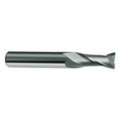 7mm Dia. x 60mm Overall Length 2-Flute Square End Solid Carbide SE End Mill-Round Shank-Center Cut-Uncoated - Eagle Tool & Supply