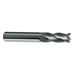 7.5mm Dia. x 63mm Overall Length 4-Flute Square End Solid Carbide SE End Mill-Round Shank-Center Cut-Uncoated - Eagle Tool & Supply