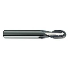 3/32" Dia. - 1-1/2" OAL - 30 Helix Bright CBD Ball Nose EM - 2 FL - Eagle Tool & Supply
