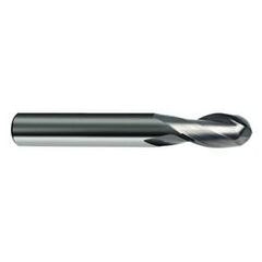 3/32" Dia. - 1-1/2" OAL - 30 Helix Bright CBD Ball Nose EM - 2 FL - Eagle Tool & Supply