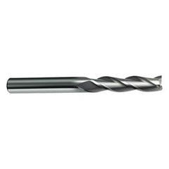 8mm Dia. - 100mm OAL - 45° Helix Bright Carbide End Mill - 2 FL - Eagle Tool & Supply