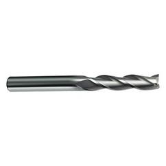 6mm Dia. x 75mm Overall Length 3-Flute Square End Solid Carbide SE End Mill-Round Shank-Center Cut-Firex - Eagle Tool & Supply