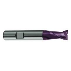 3/8 Dia. x 2-1/2 Overall Length 2-Flute Square End Solid Carbide SE End Mill-Round Shank-Center Cut-Firex - Eagle Tool & Supply