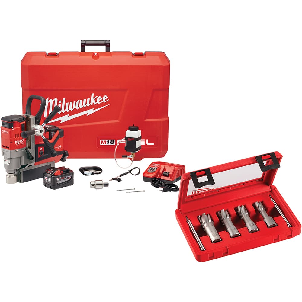 Milwaukee Tool - Portable Drill Presses Drill Type: Magnetic Chuck Size (Inch): 1-1/2 - Eagle Tool & Supply