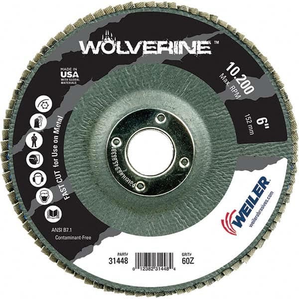 Weiler - Flap Discs Abrasive Type: Coated Flap Disc Type: Type 29 - Eagle Tool & Supply