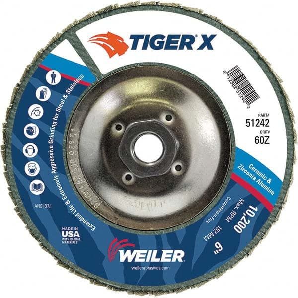 Weiler - Flap Discs Abrasive Type: Coated Flap Disc Type: Type 29 - Eagle Tool & Supply