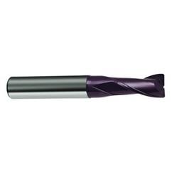 8mm Dia. x 63mm Overall Length 2-Flute Square End Solid Carbide SE End Mill-Round Shank-Center Cut-Firex - Eagle Tool & Supply