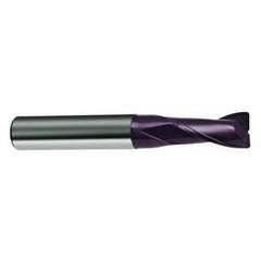 8mm Dia. x 63mm Overall Length 2-Flute Square End Solid Carbide SE End Mill-Round Shank-Center Cut-Firex - Eagle Tool & Supply