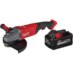 Milwaukee Tool - 9" Wheel Diam, 6,600 RPM, Cordless Angle & Disc Grinder - 5/8" Spindle - Eagle Tool & Supply