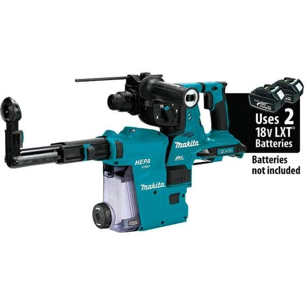 Makita - 36 Volt 1-1/8" SDS Plus Chuck Cordless Rotary Hammer - 5000 BPM, 0 to 980 RPM, Reversible - Eagle Tool & Supply