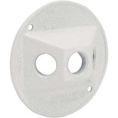 Hubbell-Raco - Weatherproof Box Covers Cover Shape: Round Number of Holes in Outlet: 3 - Eagle Tool & Supply