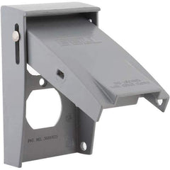 Hubbell-Raco - Weatherproof Box Covers Cover Shape: Rectangle Number of Holes in Outlet: 2 - Eagle Tool & Supply