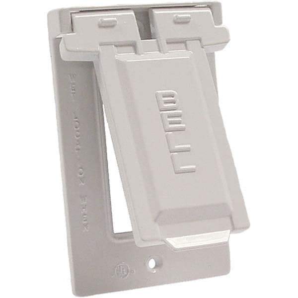 Hubbell-Raco - Weatherproof Box Covers Cover Shape: Rectangle Number of Holes in Outlet: 1 - Eagle Tool & Supply