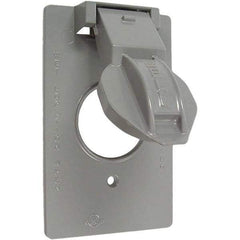 Hubbell-Raco - Weatherproof Box Covers Cover Shape: Rectangle Number of Holes in Outlet: 1 - Eagle Tool & Supply