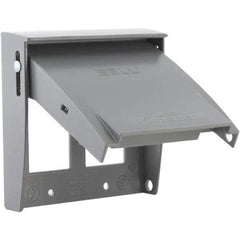 Hubbell-Raco - Weatherproof Box Covers Cover Shape: Rectangle Number of Holes in Outlet: 2 - Eagle Tool & Supply