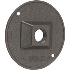 Hubbell-Raco - Weatherproof Box Covers Cover Shape: Round Number of Holes in Outlet: 1 - Eagle Tool & Supply