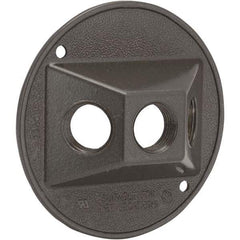 Hubbell-Raco - Weatherproof Box Covers Cover Shape: Round Number of Holes in Outlet: 3 - Eagle Tool & Supply