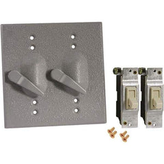 Hubbell-Raco - Weatherproof Box Covers Cover Shape: Rectangle Number of Holes in Outlet: 2 - Eagle Tool & Supply