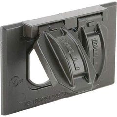 Hubbell-Raco - Weatherproof Box Covers Cover Shape: Rectangle Number of Holes in Outlet: 2 - Eagle Tool & Supply