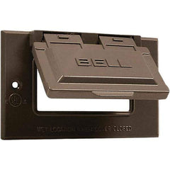 Hubbell-Raco - Weatherproof Box Covers Cover Shape: Rectangle Number of Holes in Outlet: 1 - Eagle Tool & Supply