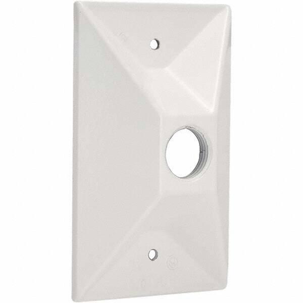 Hubbell-Raco - Weatherproof Box Covers Cover Shape: Rectangle Number of Holes in Outlet: 1 - Eagle Tool & Supply