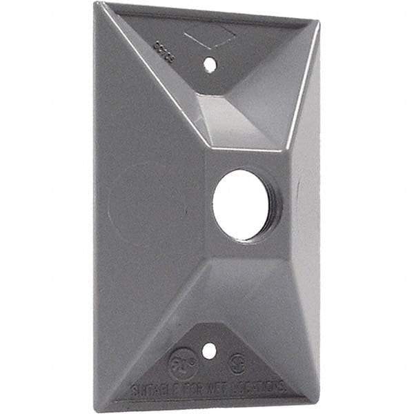 Hubbell-Raco - Weatherproof Box Covers Cover Shape: Rectangle Number of Holes in Outlet: 1 - Eagle Tool & Supply