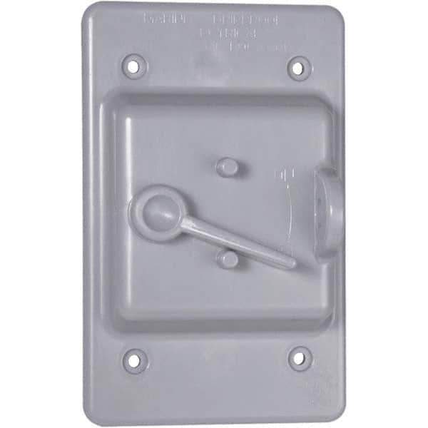 Hubbell-Raco - Weatherproof Box Covers Cover Shape: Rectangle Number of Holes in Outlet: 1 - Eagle Tool & Supply