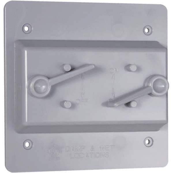 Hubbell-Raco - Weatherproof Box Covers Cover Shape: Rectangle Number of Holes in Outlet: 2 - Eagle Tool & Supply