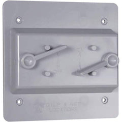 Hubbell-Raco - Weatherproof Box Covers Cover Shape: Rectangle Number of Holes in Outlet: 2 - Eagle Tool & Supply