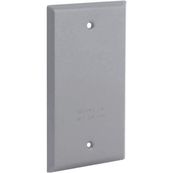 Hubbell-Raco - Weatherproof Box Covers Cover Shape: Rectangle Number of Holes in Outlet: 0 - Eagle Tool & Supply