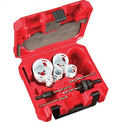 Milwaukee Tool - Hole Saw Kits Minimum Saw Diameter (Inch): 7/8 Maximum Saw Diameter (Inch): 2-1/2 - Eagle Tool & Supply