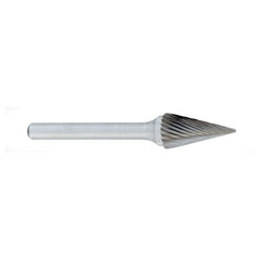 ‎SM-3 -6mm × 25mm LOC × 6mm Shank × 50mm OAL Pointed Cone Carbide Medium Right Hand Spiral Burr - Eagle Tool & Supply