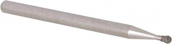 Dremel - 5/64" Head Diam, Ball, Diamond Mounted Point - Teal, 1/8" Shank Diam - Eagle Tool & Supply