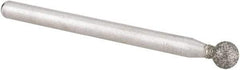 Dremel - 11/64" Head Diam, Ball End, Diamond Mounted Point - Teal - Eagle Tool & Supply