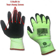 Tilsatec - Size 2XL (11), ANSI Cut Lvl A4, Puncture Lvl 3, Abrasion Lvl 4, Micro-Foam Nitrile Coated Cut & Puncture Resistant Gloves - Eagle Tool & Supply