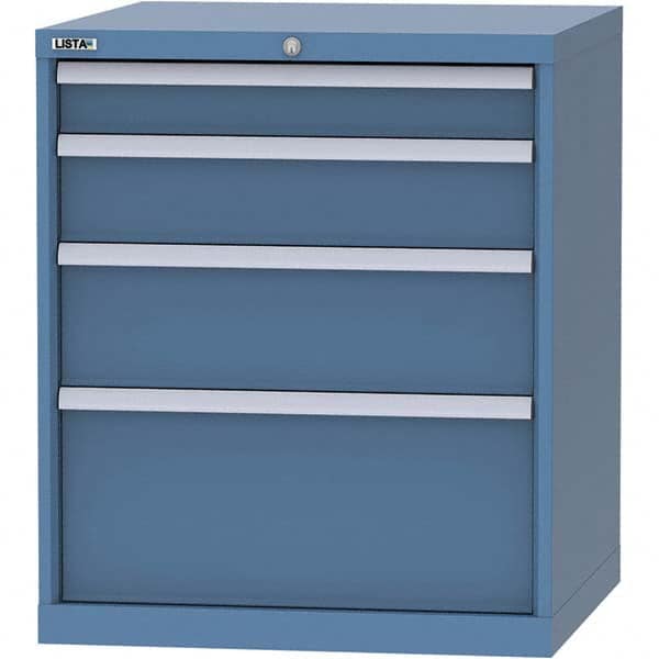 LISTA - 4 Drawer, 45 Compartment Bright Blue Steel Modular Storage Cabinet - Eagle Tool & Supply