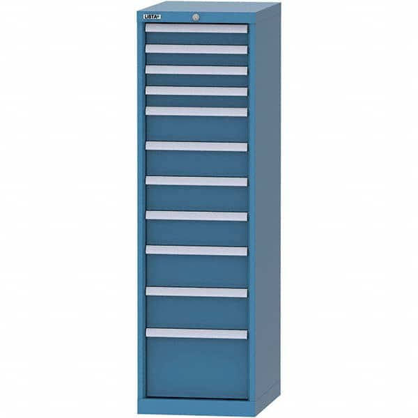 LISTA - 11 Drawer, 45 Compartment Bright Blue Steel Modular Storage Cabinet - Eagle Tool & Supply