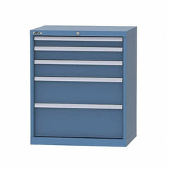 LISTA - 5 Drawer, 124 Compartment Bright Blue Steel Modular Storage Cabinet - Eagle Tool & Supply